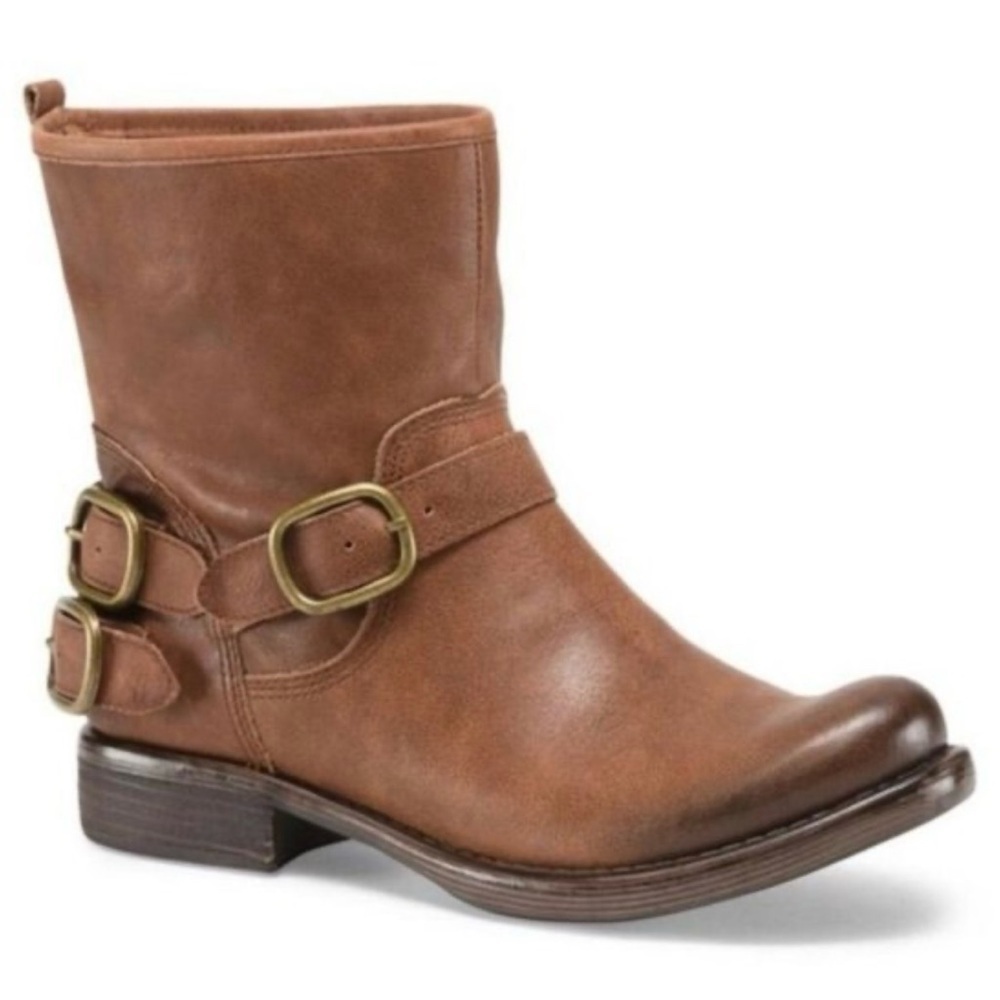 New🔥 Lucky Brand Brown Leather Booties Shoes Sz 7.5